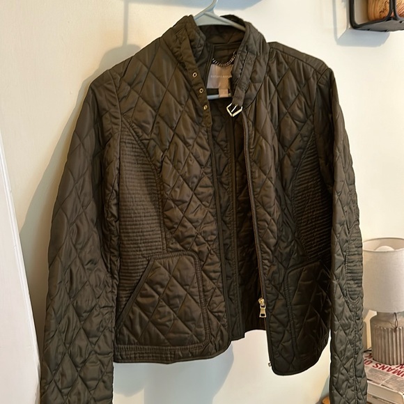 Banana Republic Army Olive Green Nylon Quilted Jacket Size Small 🍃 Sold out - Picture 1 of 5